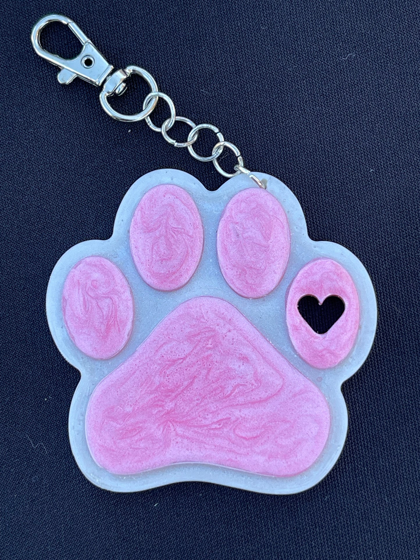 Paw print key chain