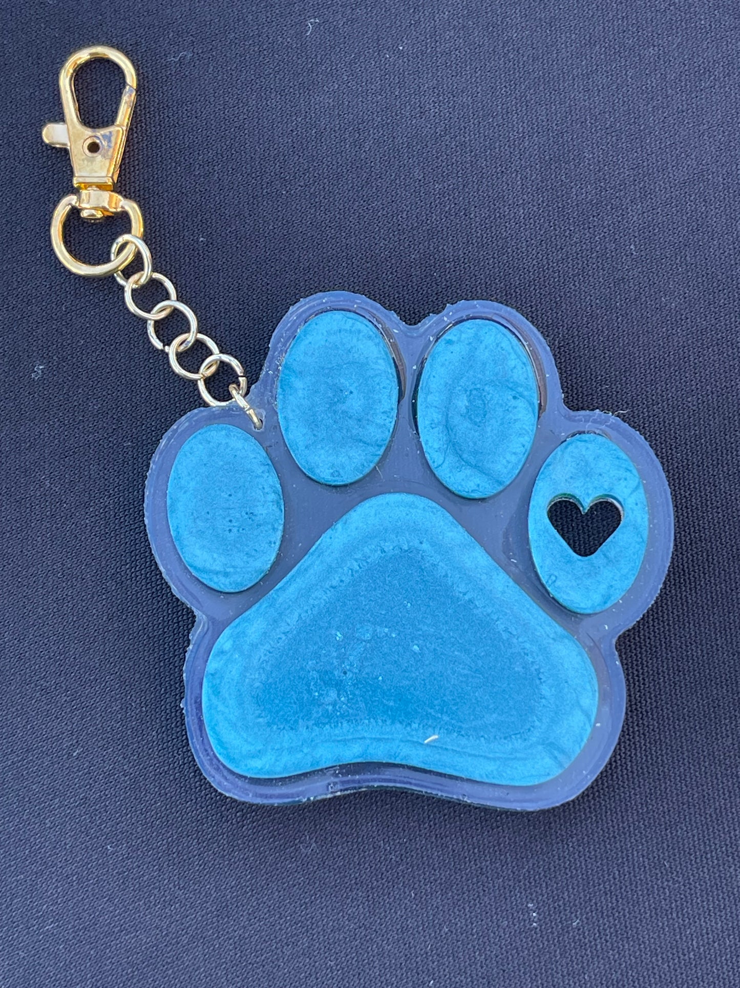 Paw print key chain