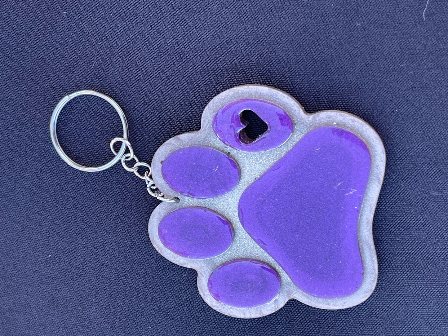 Paw print key chain